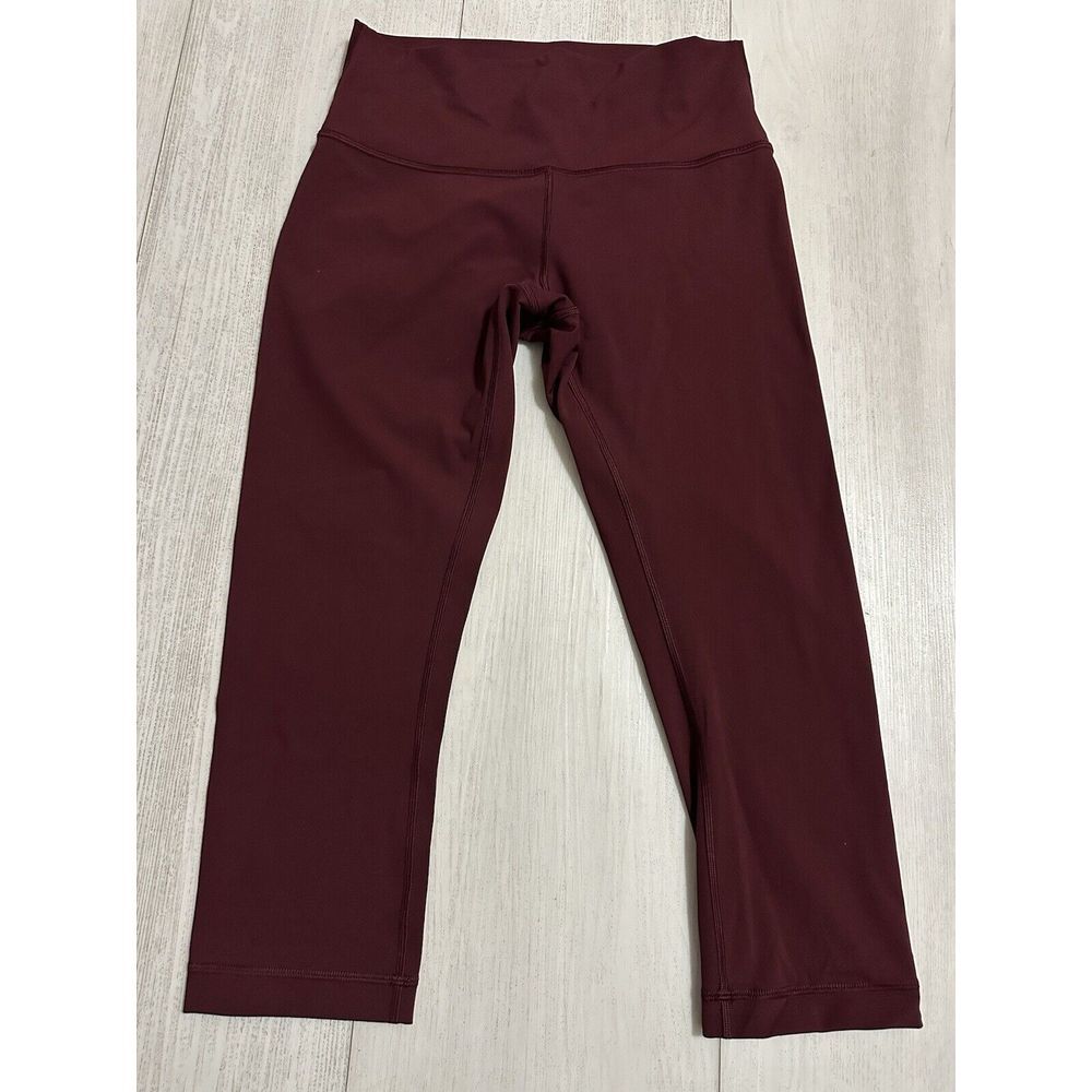 Lululemon Wunder Under Crop (High-Rise) *Full-On Luxtreme 21" Sz 8 Garnet Color